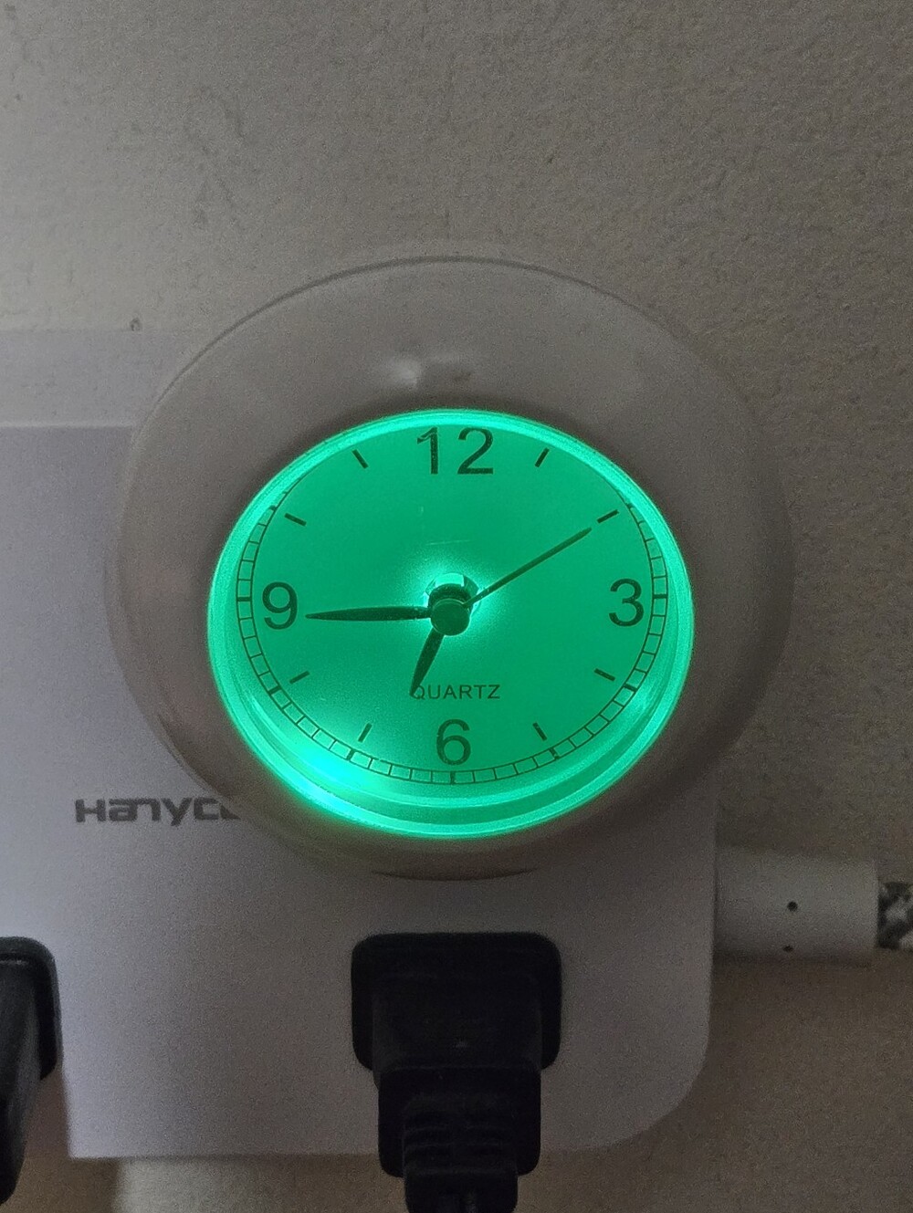 Glow in the Dark Led Night Light with Clock  Energy Efficient Bright Night Light